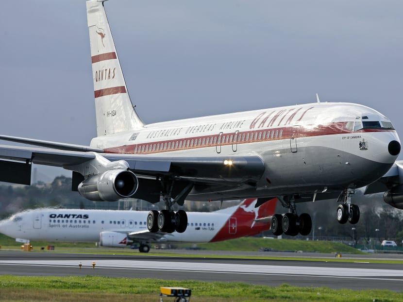 A file photo of a Qantas Boeing 707 jetliner. Hollywood star John Travolta has donated his 707 to an Australian aviation museum. Photo: AFP