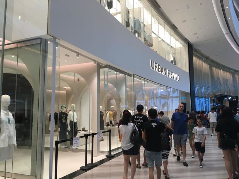 The Urban Revivo boutique at Jewel Changi Airport seen closed on Aug 24, 2019, a day after the tragic incident.