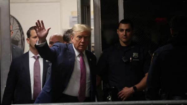Man sets self on fire outside New York court where Trump trial underway
