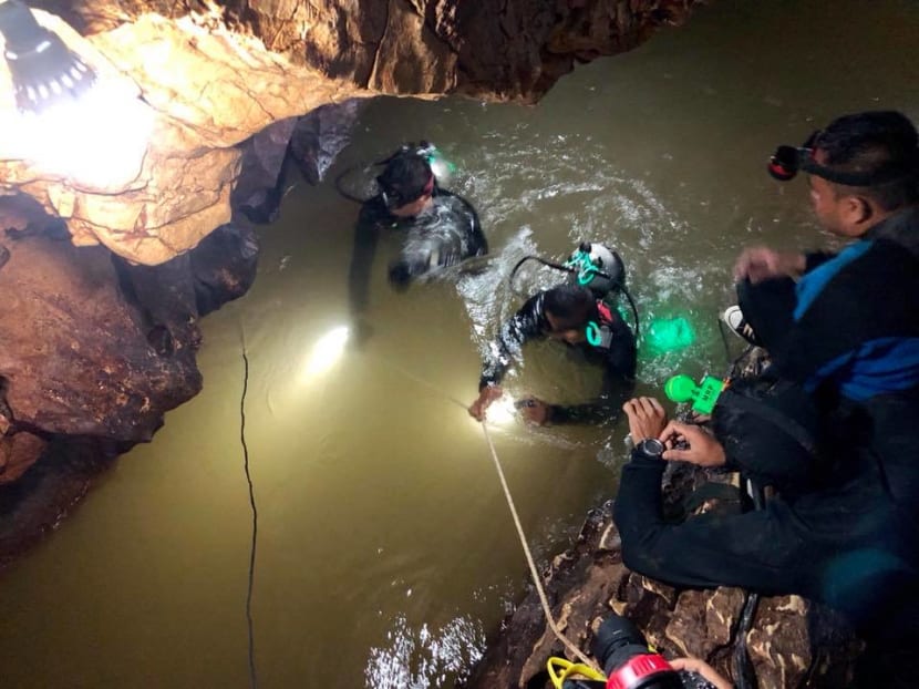 Rescuers inside Chiang Rai's Tham Luang cave where the boys and their coach was trapped. Such an emergency calls for imagination, flexibility and timeliness — not grandstanding and the worst of tech’s “move fast and break things” ethos.