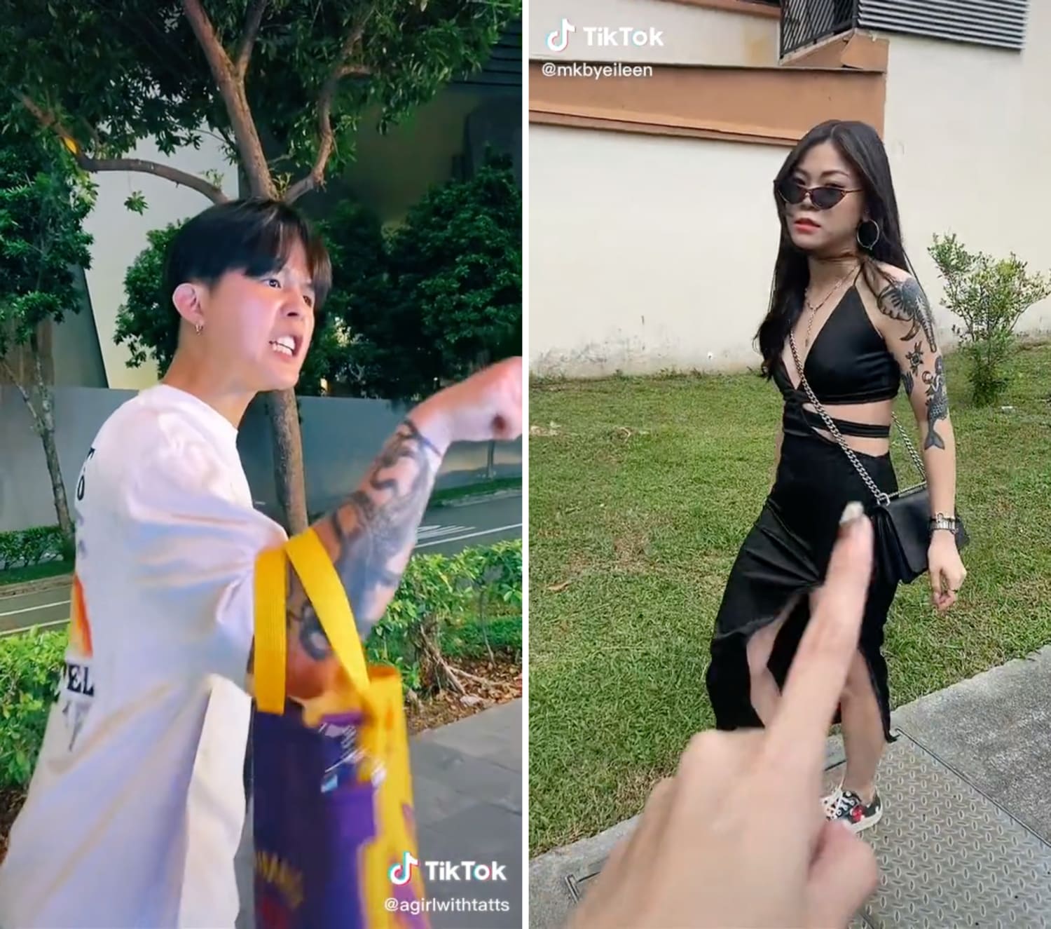 Various "remakes" of a video where a furious woman admonishes a young woman for the way she dressed have been springing up on social media. Various "remakes" of a video where a furious woman admonishes a young woman for the way she dressed have been springing up on social media.
