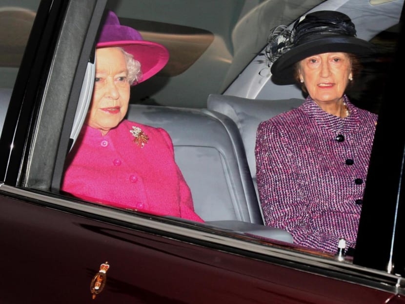 Queen Elizabeth II, and her lady-in-waiting, Lady Susan Hussey arrive at St Mary Magdalene Church, on the royal estate at Sandringham in Norfolk. 