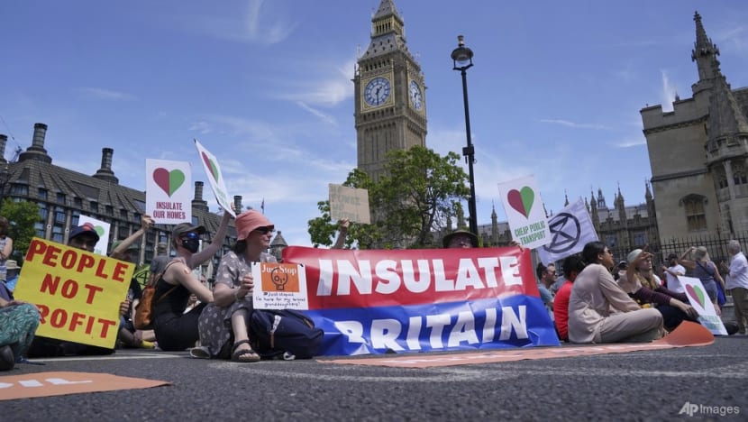 Protesters in UK decry climate change after record heatwave