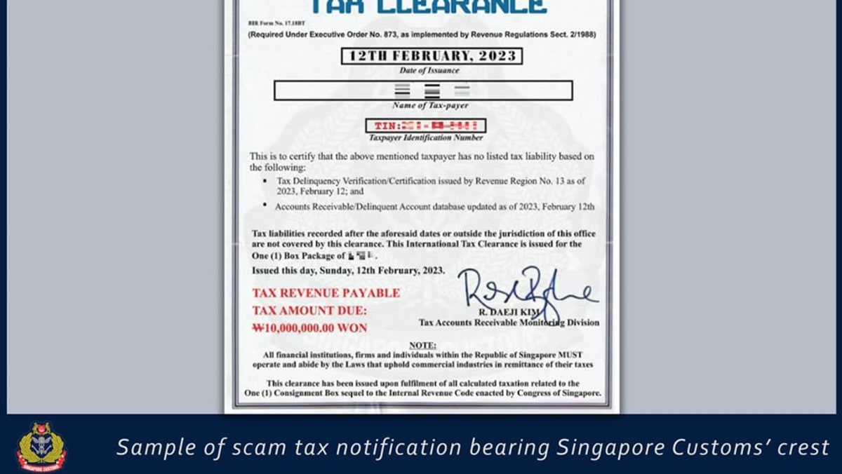冒充关税局信函要求缴纳税款关税局提醒公众提高警惕- 8world