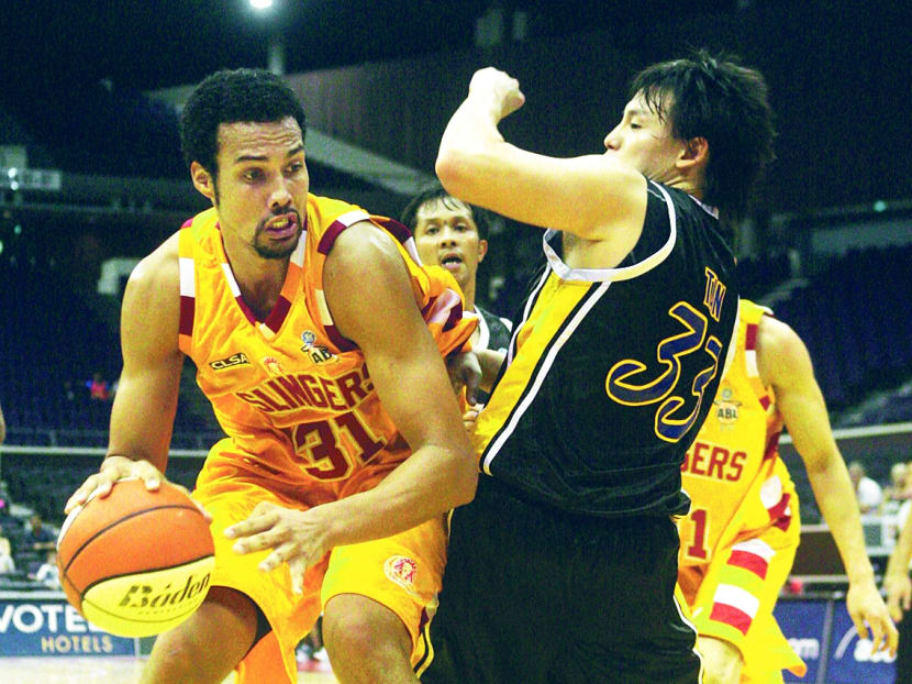 Former Singapore Slingers centre Kyle Jeffers (left) led the team into the ASEAN Basketball League play-offs. Today File Photo