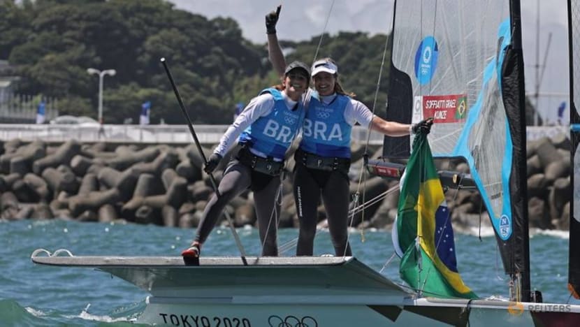 Olympics-Sailing- Brazil win gold in women's 49er sailing Olympics-Sailing- Brazil win gold in women's 49er sailing
