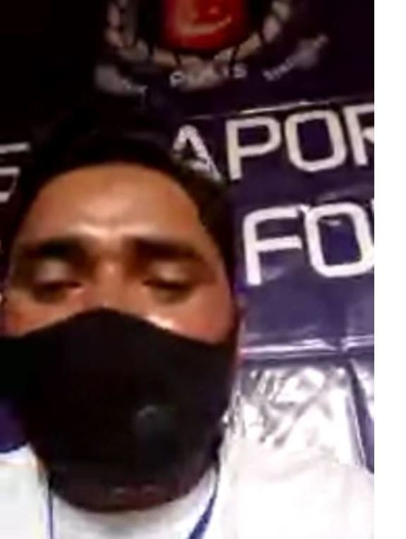 Some scammers initiate a video call through messaging applications while dressed in a uniform similar to that of police officers in Singapore.