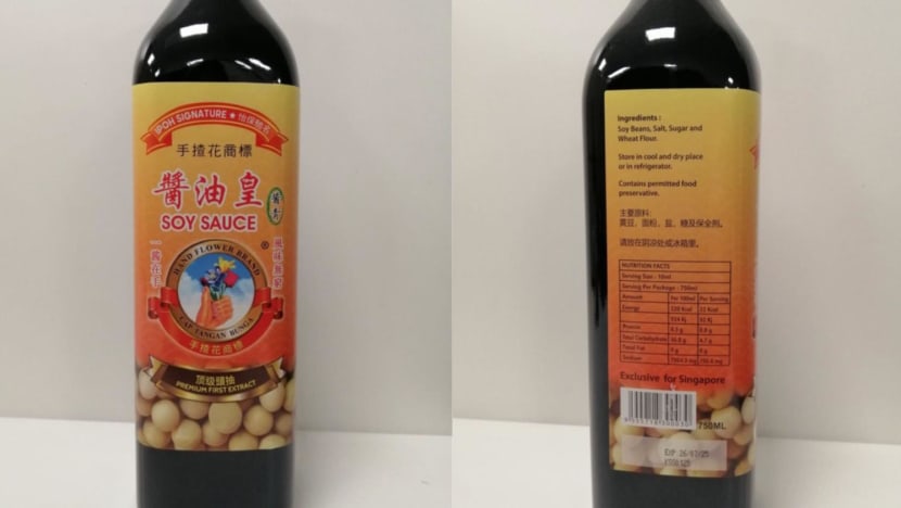 Hand Flower Brand Soy Sauce from Malaysia recalled over presence of benzoic acid: SFA Hand Flower Brand Soy Sauce from Malaysia recalled over presence of benzoic acid: SFA