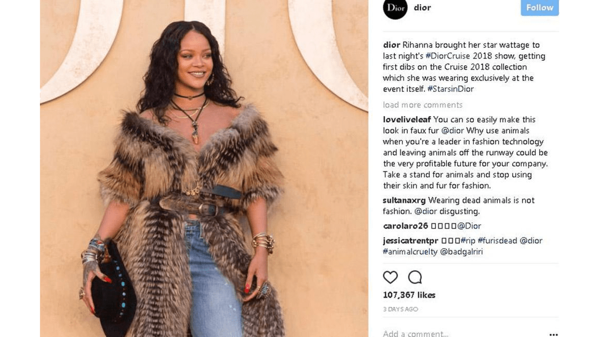 Rihanna asked to donate fur coats to Syrian refugees 8days