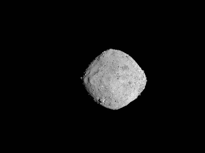 A photo of the asteroid Bennu from NASA’s OSIRIS-REx spacecraft taken on Nov 16, 2018 and obtained Dec 3, 2018.