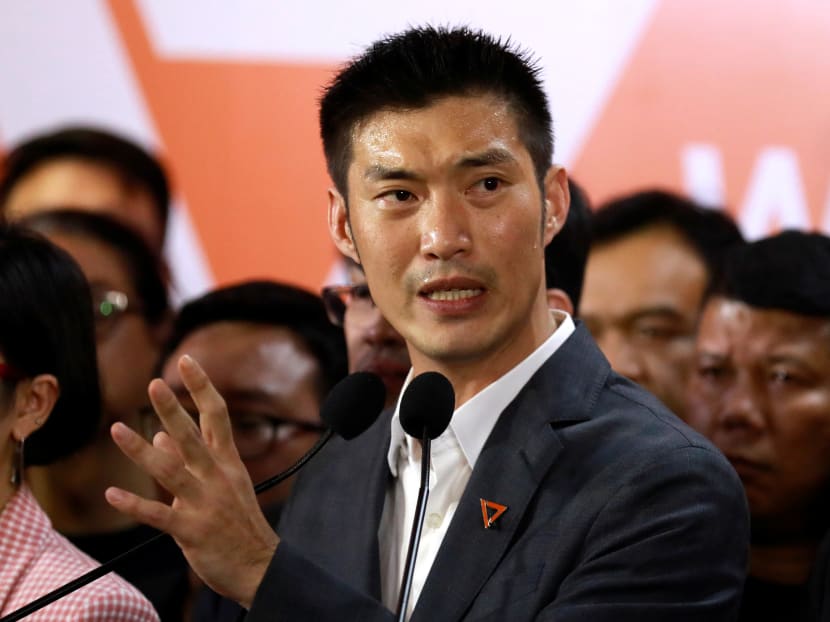 Leader of the dissolved Future Forward Party leader Thanathorn Juangroongruangkit at the party's headquarters in Bangkok on Feb 21, 2020.