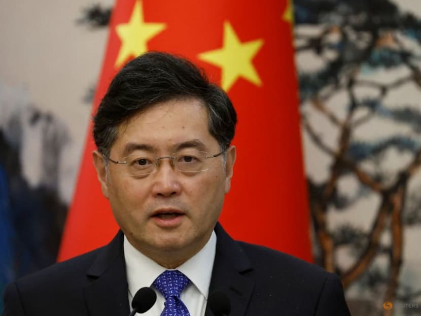 Chinese Foreign Minister Qin Gang attends a press conference after talks with his Dutch counterpart Wopke Hoekstra in Beijing, China, on May 23, 2023. Chinese Foreign Minister Qin Gang attends a press conference after talks with his Dutch counterpart Wopke Hoekstra in Beijing, China, on May 23, 2023.