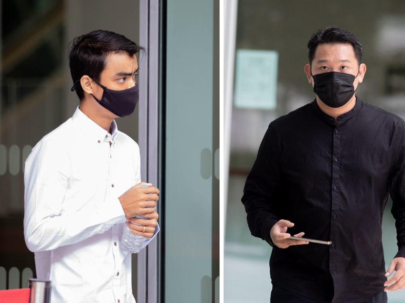 Stars Engrg's director Chua Xing Da (right) and production manager Lwin Moe Tun (left) had to testify at public hearings by an inquiry committee after a fatal blast at the firm's workshop in Tuas.