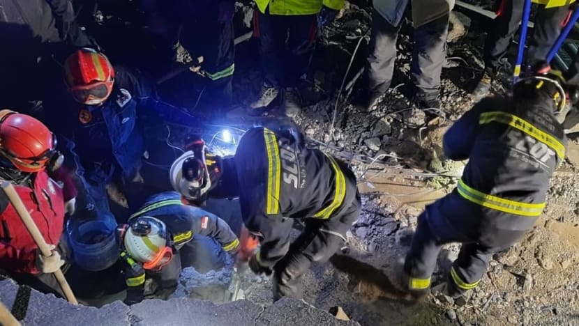 SCDF officers rescue boy from collapsed building in Türkiye earthquake