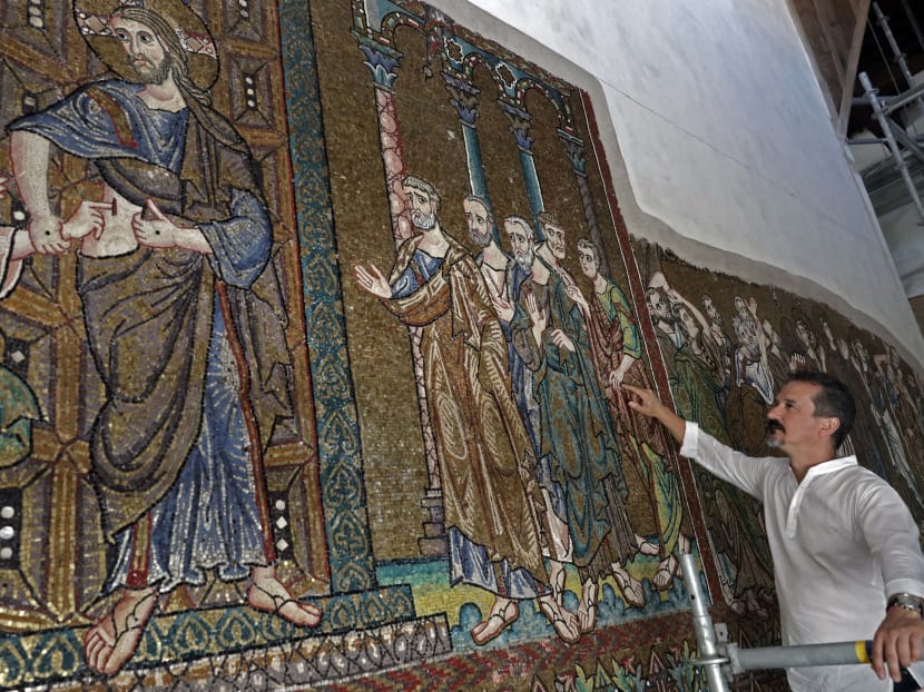 Gallery: Hidden angel mosaic at Bethlehem shrine sees the light