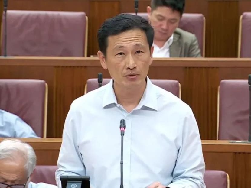 Health Minister Ong Ye Kung speaks in parliament on May 10, 2023.