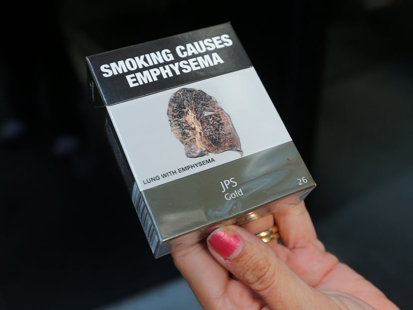 An example of restrictive tobacco packaging on cigarettes in Australia. Singapore is moving to enact similar laws for tobacco products to have standardised packaging, where cigarette packs will have the same look, shape and size.