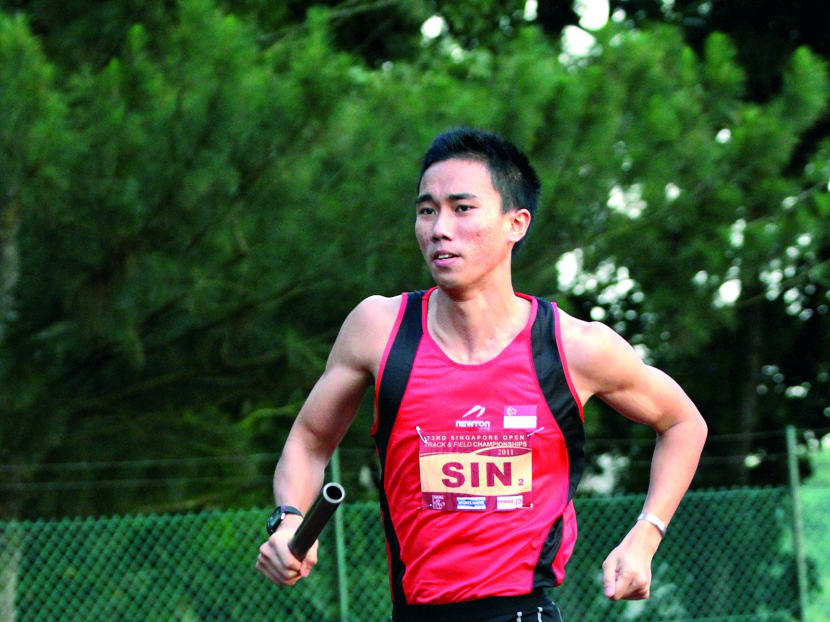 Zaki Sapari's breakthrough year in 2011, switching to 400m hurdles. Photo: Singapore Athletic Association.