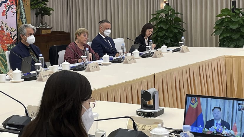 UN rights chief speaks with Xi during high-stakes China visit UN rights chief speaks with Xi during high-stakes China visit