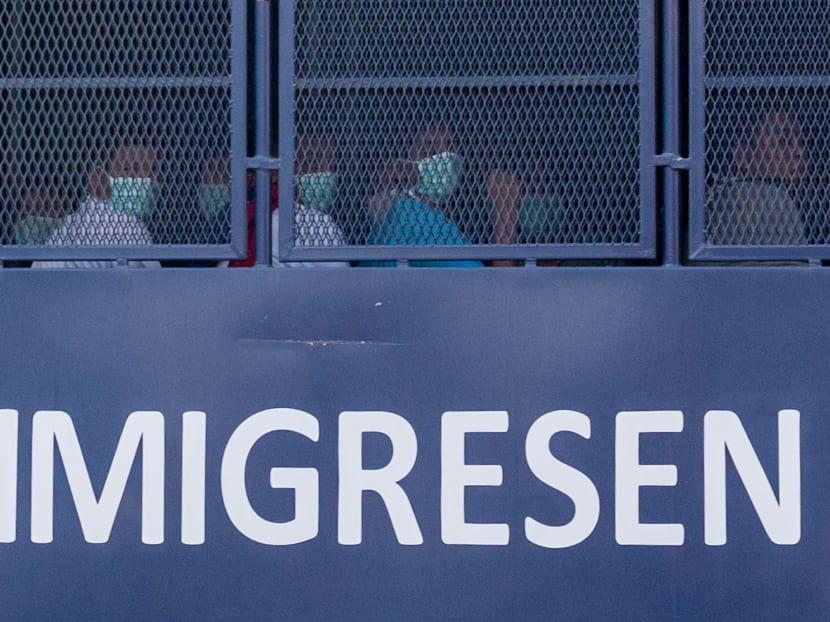 The migrants, including members of vulnerable minorities, had already been taken in buses and trucks to a military base on Malaysia's west coast to be loaded onto waiting Myanmar navy ships. The migrants, including members of vulnerable minorities, had already been taken in buses and trucks to a military base on Malaysia's west coast to be loaded onto waiting Myanmar navy ships.