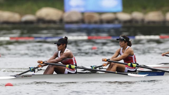 杭州亚运会：赛艇女子双人双桨复赛 我国女将排名第五