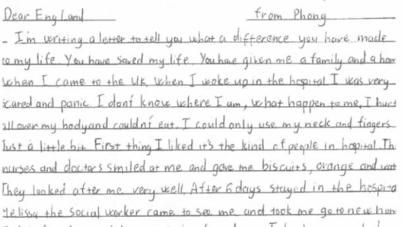 Vietnamese boy smuggled into the UK in suitcase writes letter thanking those who saved him Vietnamese boy smuggled into the UK in suitcase writes letter thanking those who saved him
