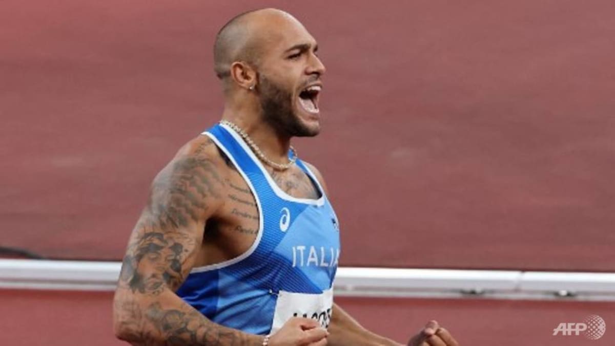 Athletics Italy's Lamont Marcell Jacobs wins men's 100m gold at