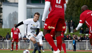 French President Macron scores penalty in charity match