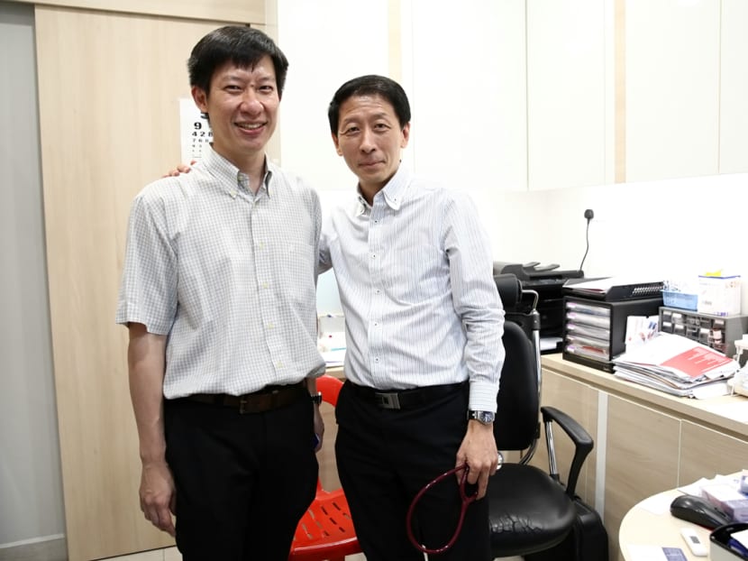 Doctors Dr Chi Wei Ming (left) and Dr Lim Chien Chuan, from Sims Drive Medical Clinic. Photo: Nuria Ling/TODAY