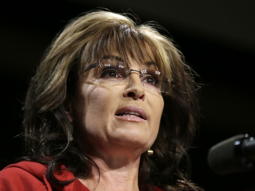 Former Alaska Governor Sarah Palin speaks during a campaign rally in West Des Moines, Iowa. Photo: AP