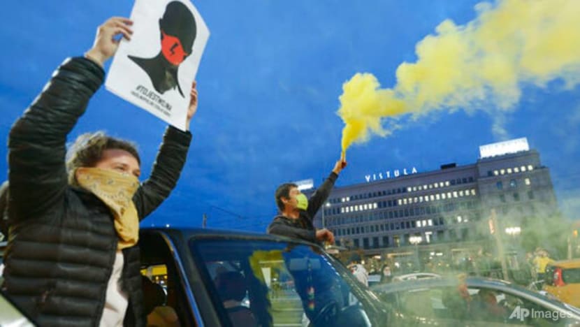 Poles join nationwide strike in revolt over abortion ruling Poles join nationwide strike in revolt over abortion ruling
