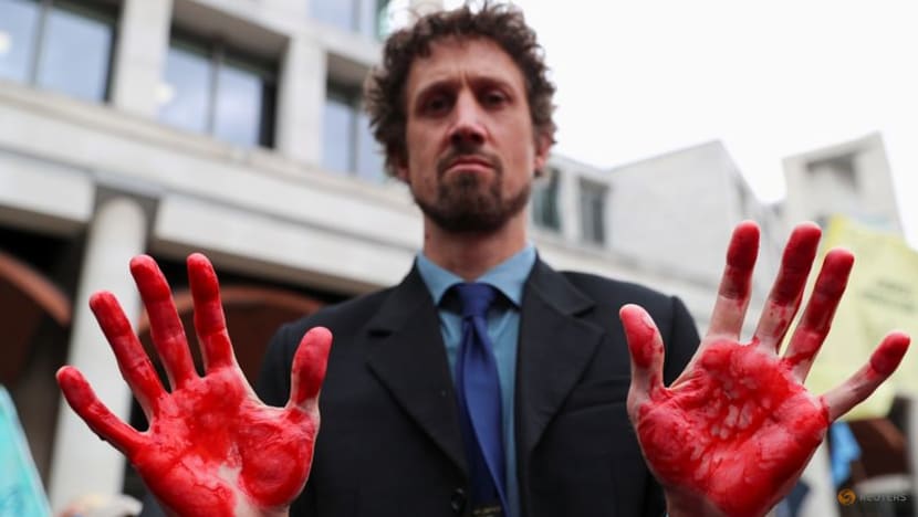 Climate activists deface City of London buildings in intensifying campaign Climate activists deface City of London buildings in intensifying campaign