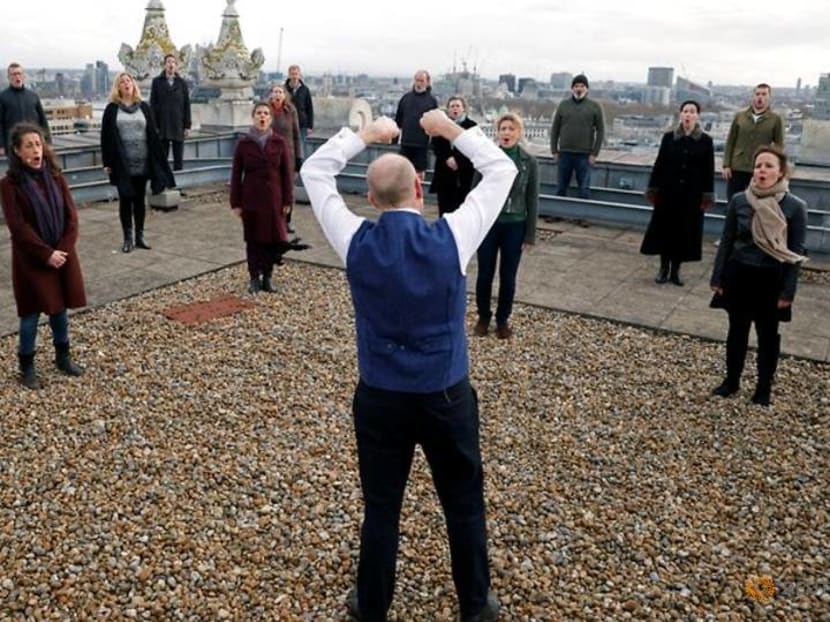 On London rooftop, Royal Opera Chorus reunites for performance On London rooftop, Royal Opera Chorus reunites for performance