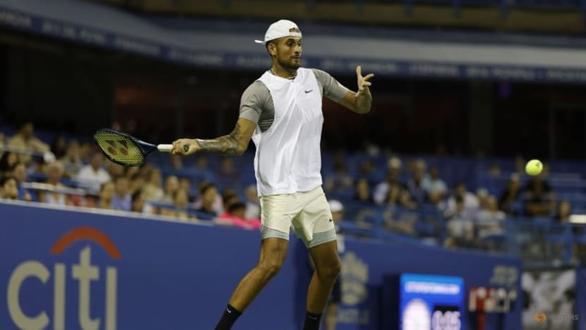 Kyrgios saves five matchpoints to tame Tiafoe in Washington Kyrgios saves five matchpoints to tame Tiafoe in Washington