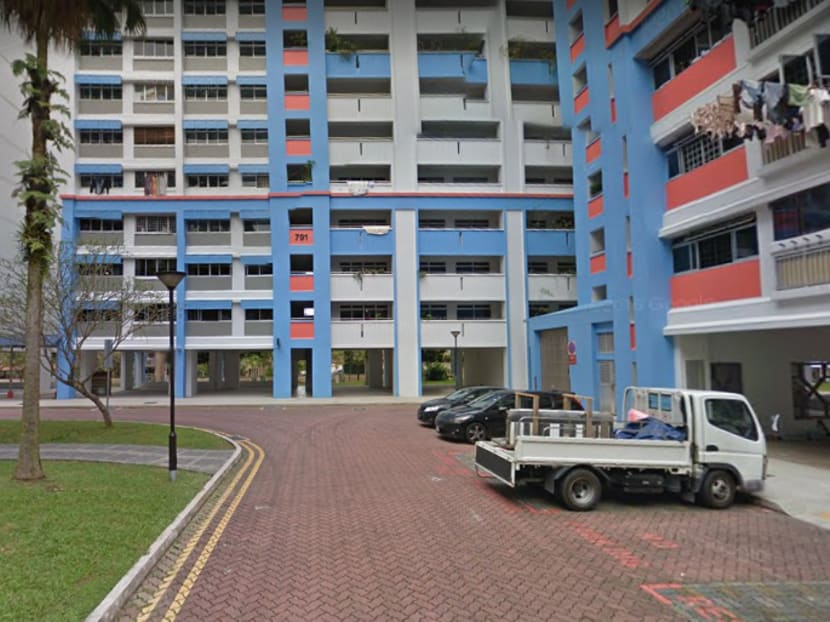 Block 791 Choa Chu Kang North 6, where the suspected murder took place. Photo: Screengrab from Google Street View