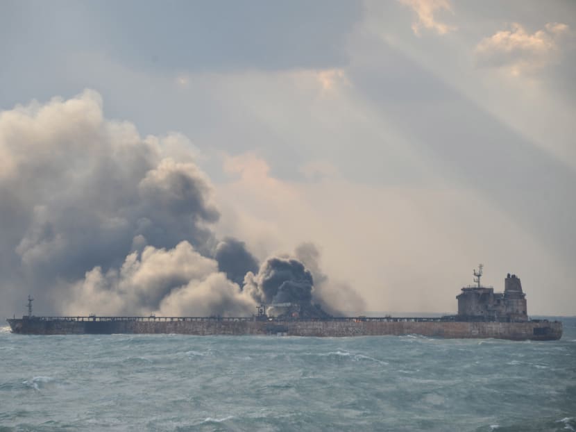A fiery collision that sank an Iranian tanker in the East China Sea a month ago has resulted in an environmental threat that experts say is unlike any before: an almost invisible type of petroleum has begun to contaminate some of the most important fishing grounds in Asia, from China to Japan and beyond. Photo: Reuters