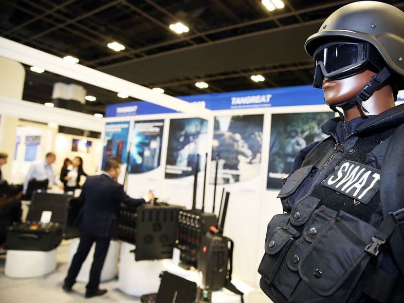 An exhibit at Global Security Asia 2015. Photo: Wee Teck Hian