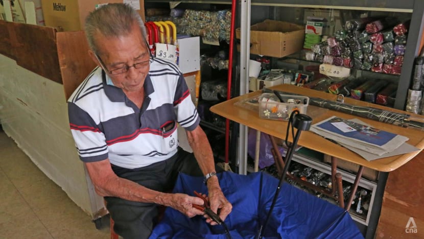 Meet the 86-year-old man who repairs umbrellas out of a little shop in