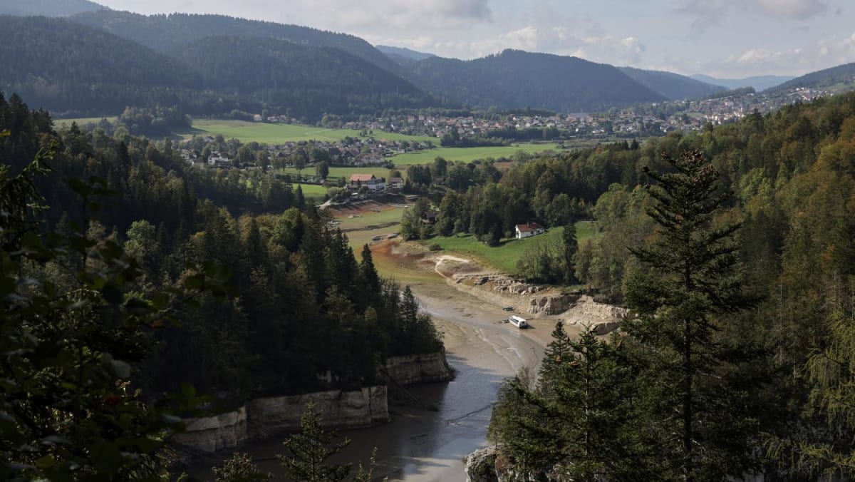The river disappearing in drought-hit France