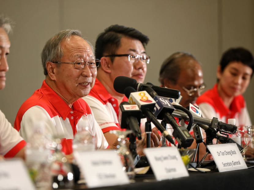 The Progress Singapore Party is headed by Dr Tan Cheng Bock (second from left), 79, a former People's Action Party Member of Parliament.