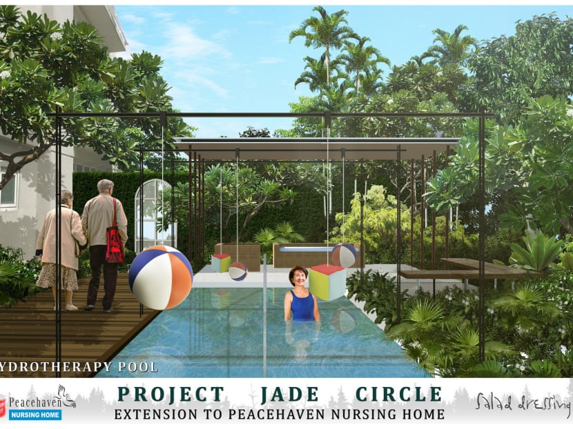 The exterior of Jade Circle, Hydrotherapy Pool - Photo Credit: SA Chua Architects.
