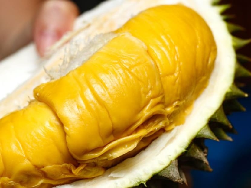 Durian hybrid Musang King is also known as 'mao shan wang' (sleeping cat) due to the shape of the freshly opened fruit.