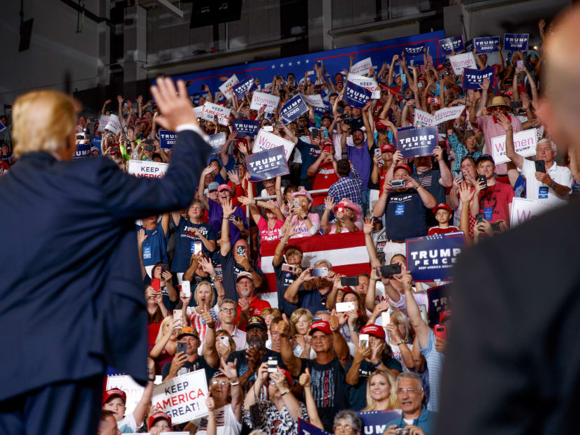 President Trump greeting supporters at a rally in North Carolina in July 2019.