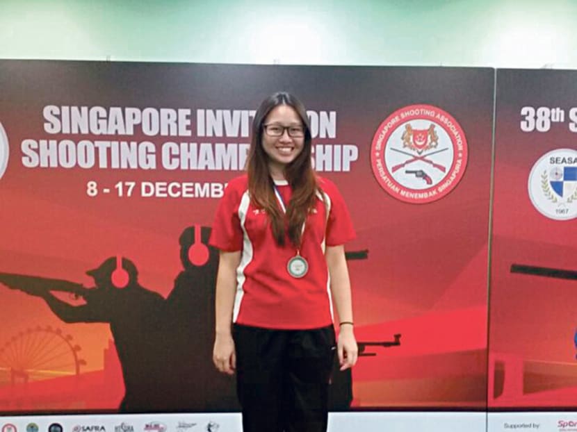 Teh Xiu Hong won a silver in the individual finals at the South-east Asia Shooting Championships. 
Photo: Singapore Shooting Association
