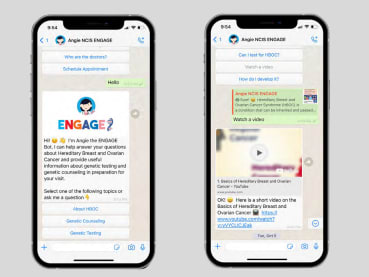 Meet Angie, the WhatsApp chatbot for women at risk of hereditary breast cancer