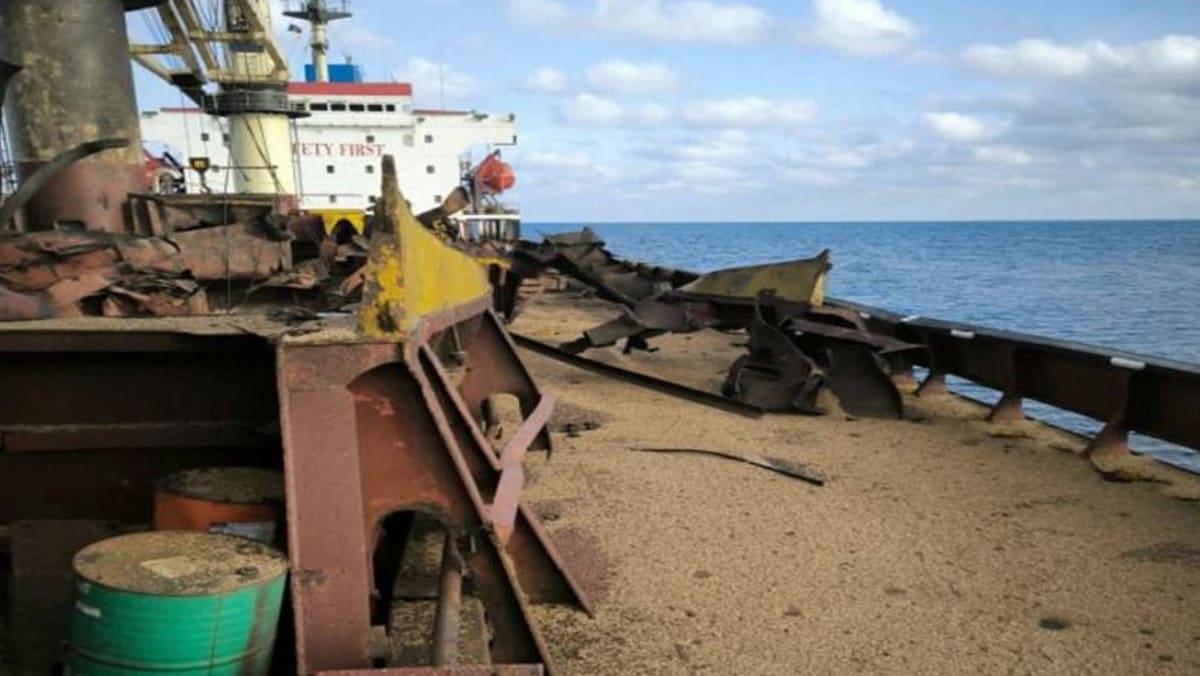 Ukraine says Russia hit civilian grain vessel in Black Sea