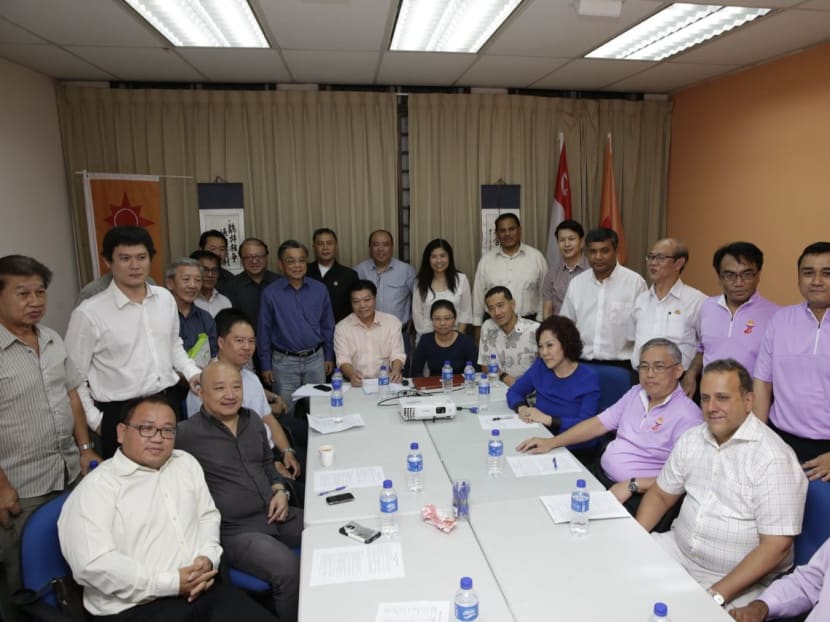11 Opposition parties met at the National Solidarity Party's headquarters in Jalan Besar on Monday (Aug 3) to work out where each party will field their candidates in the coming General Election. Photo: Wee Teck Hian