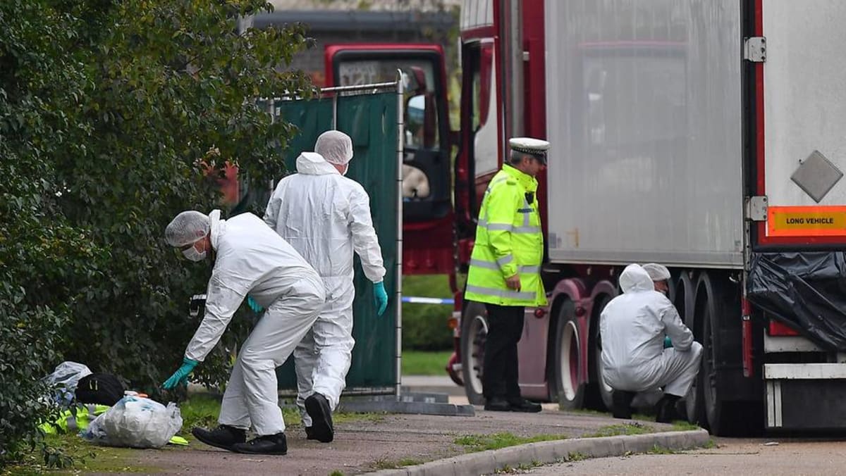 Three more arrested over 39 dead bodies in truck UK police CNA