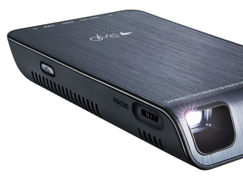 Palm-sized projector with enough juice to screen movies