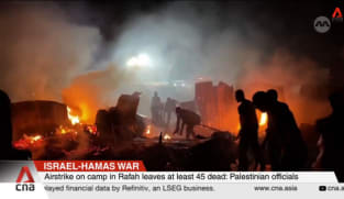 Israeli airstrike on camp in Gaza's Rafah city leaves at least 45 dead